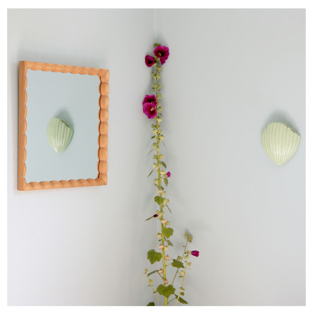 Spindle Mirror - Square Natural
