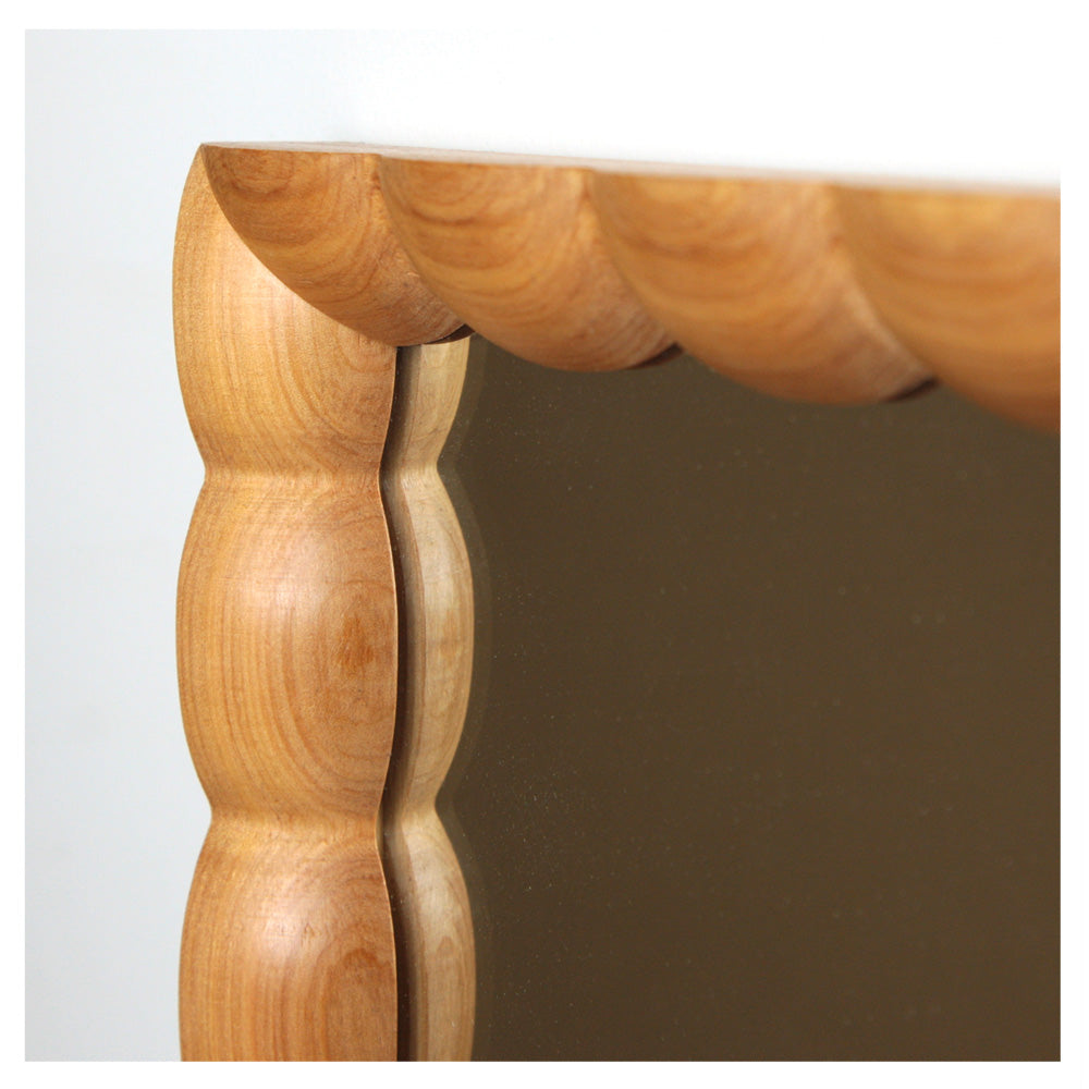 Spindle Mirror - Square Natural