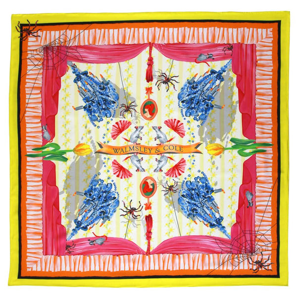 Walmsley and Cole - Chintzy Design - Flat - Silk Scarves NZ